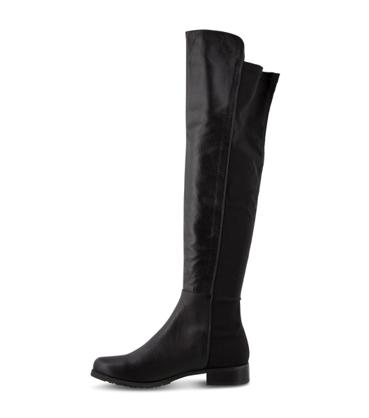 Botas Planas Tony Bianco Panache Black Luxe/Black Micro Stretch 3cm Negras | DCOVO97704