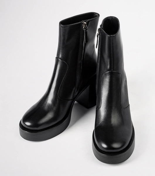 Botas Plataforma Tony Bianco Thunder Black Como 9cm Negras | ZCOMJ20118