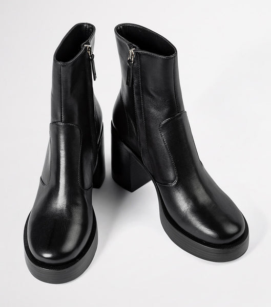 Botas Plataforma Tony Bianco Thunder Black Como 9cm Negras | ZCOMJ20118