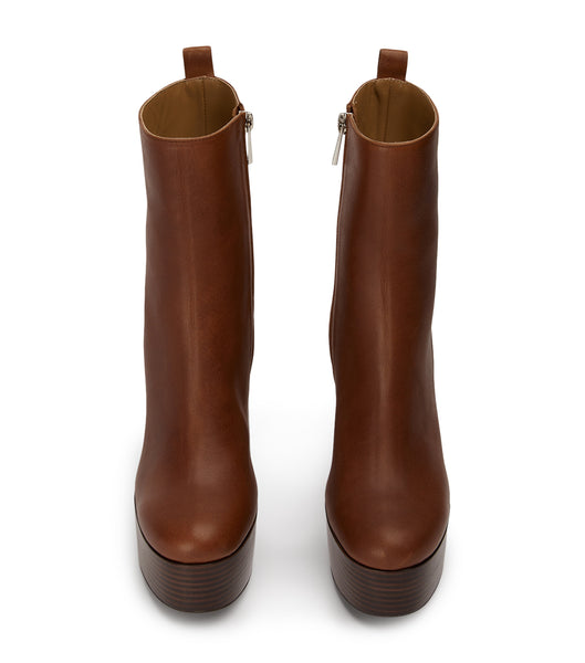 Botas Plataforma Tony Bianco Tyra Cognac 12cm Marrones | COEAH62279