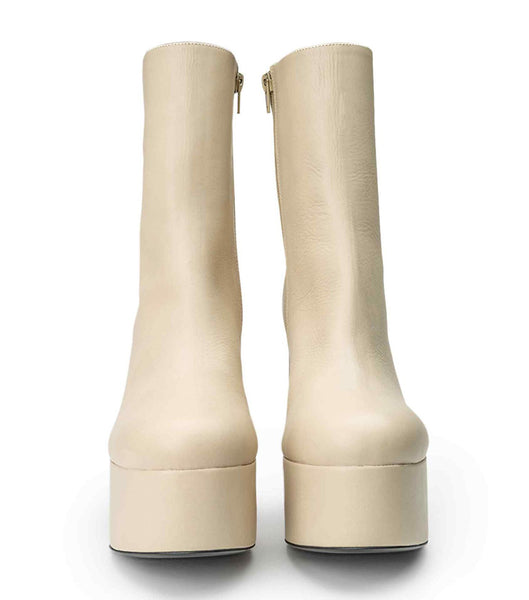 Botas Plataforma Tony Bianco Tyra Vanilla Venice 12cm Amarillo Claro | CODYB37786