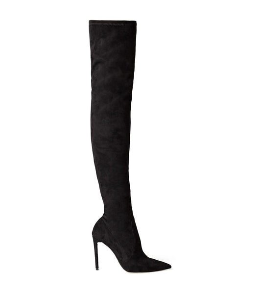 Botas de Tacon Tony Bianco Avah Black Stretch Gamuza 10.5cm Negras | CONZX73300