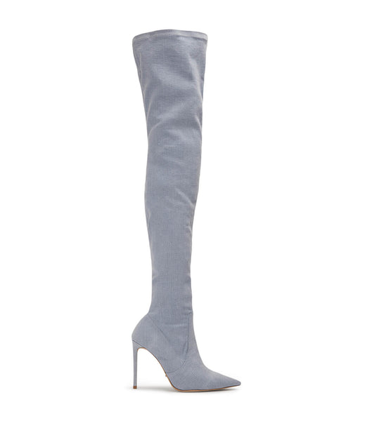 Botas de Tacon Tony Bianco Avah Denim Stretch 10.5cm Azules | YCOGT10468