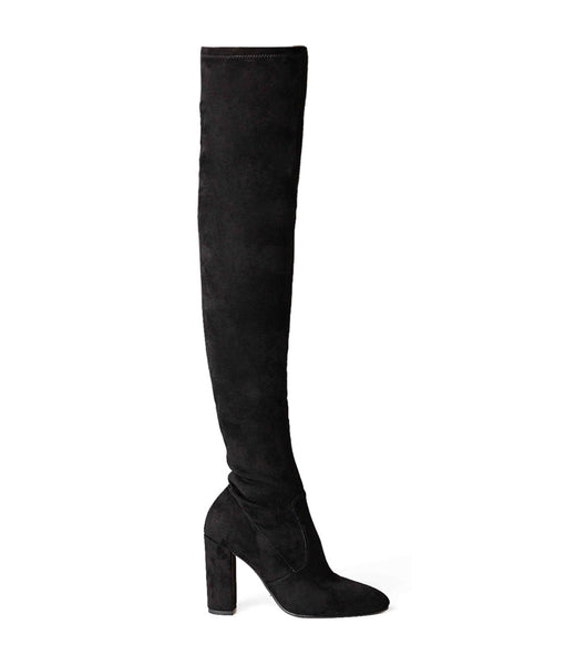 Botas de Tacon Tony Bianco Bloom Black Stretch Gamuza 9.5cm Negras | ECOHC70830