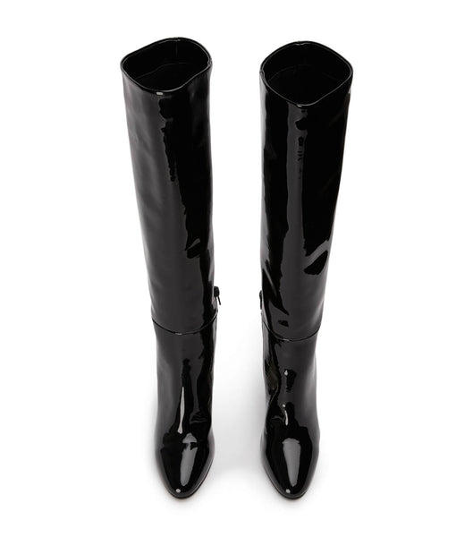 Botas de Tacon Tony Bianco Boss Black Charol 9.5cm Negras | DCOKV75048