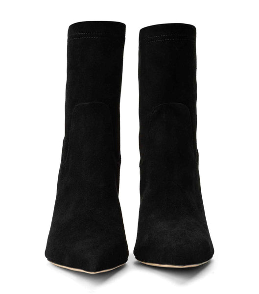 Botas de Tacon Tony Bianco Ellie Black Gamuza 8.5cm Negras | PCOER84767