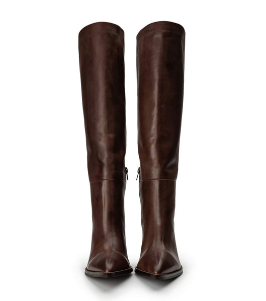 Botas de Tacon Tony Bianco Skyla Choc Como 9cm Chocolate | CONZX73060