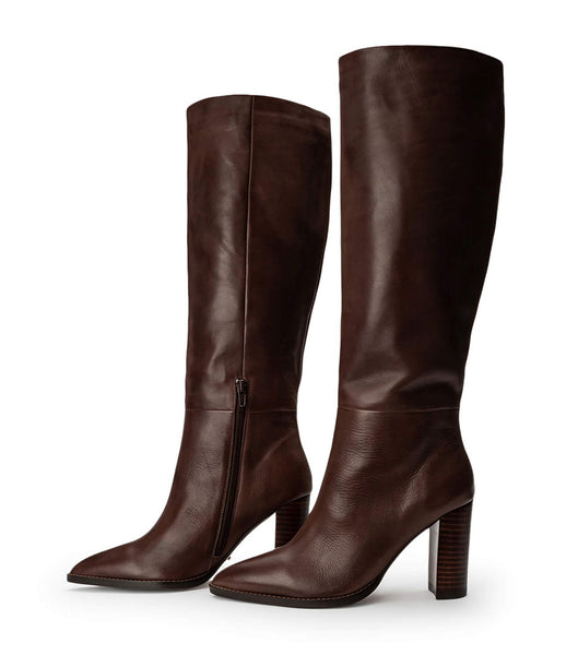 Botas de Tacon Tony Bianco Skyla Choc Como 9cm Chocolate | CONZX73060