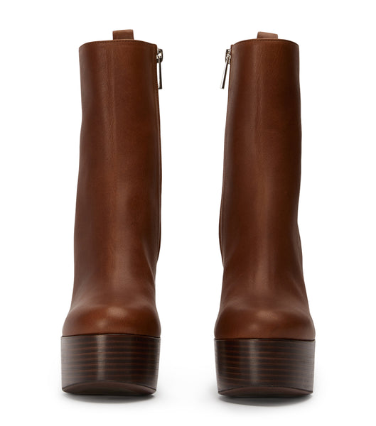 Botas de Tacon Tony Bianco Tyra Cognac 12cm Marrones | COQAV31137