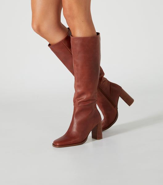 Botas de media pantorrilla Tony Bianco Asher Cognac 8.5cm Marrones | COZPD65552