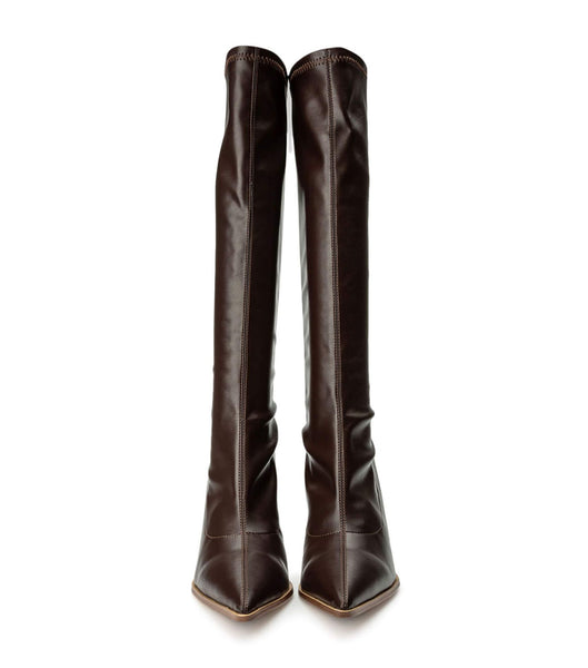 Botas de media pantorrilla Tony Bianco Knight Choc Venezia 9.5cm Chocolate | COJZR22073