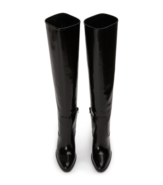 Botas hasta las rodillas Tony Bianco Hot Black Hi Shine 10.5cm Negras | SCONY79680