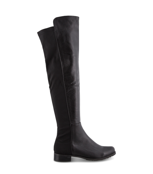 Botas hasta las rodillas Tony Bianco Panache Black Luxe/Black Micro Stretch 3cm Negras | ACOWC40187