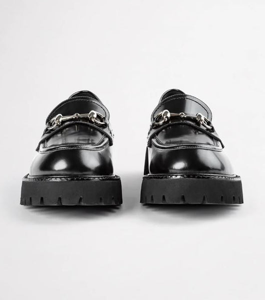 Loafers Tony Bianco Greer Black Hi Shine 4cm Negras | FCOUI85779