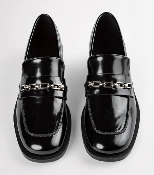 Loafers Tony Bianco Rebecca Black Hi Shine 2.5cm Negras | COZPD52427