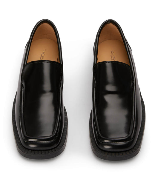 Loafers Tony Bianco Teddy Black Hi Shine 4cm Negras | COJZR62082