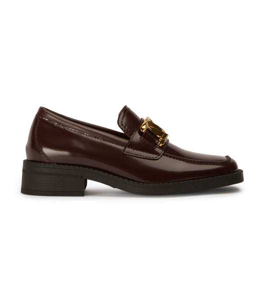 Loafers Tony Bianco Tia Vino Hi Shine 4cm Chocolate | BCOSO28864