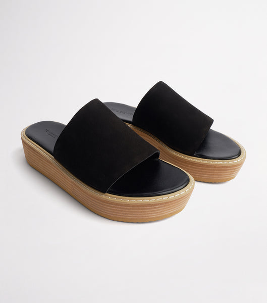 Sandalias Planas Tony Bianco Elke Black 4.5cm Negras | CONEJ48260