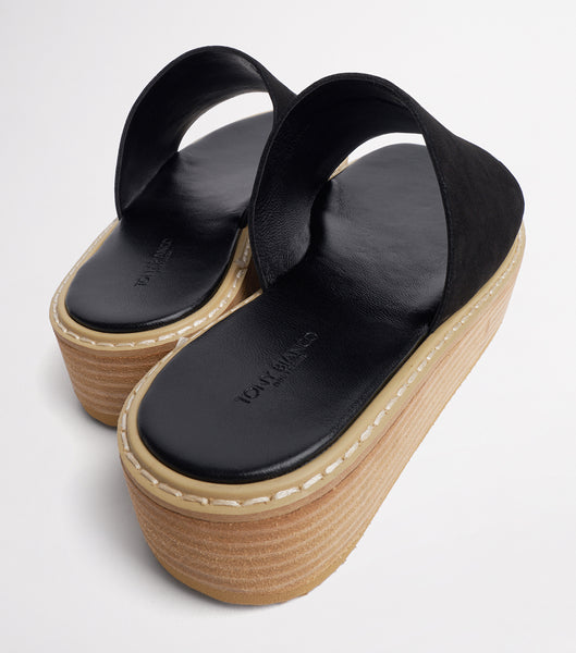 Sandalias Planas Tony Bianco Elke Black 4.5cm Negras | CONEJ48260