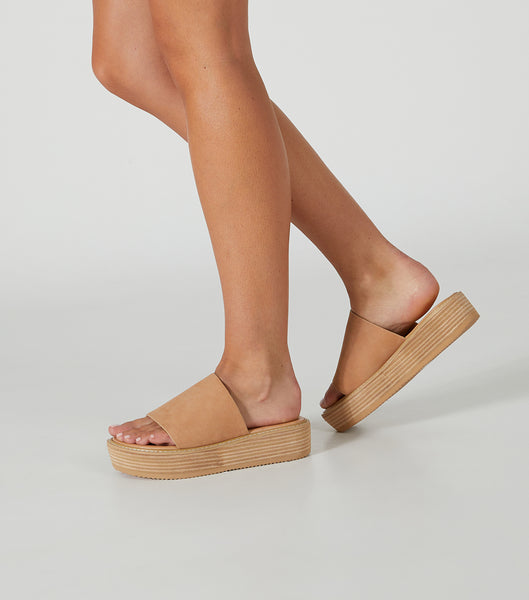 Sandalias Planas Tony Bianco Elke Caramel 4.5cm Beige | LCOTR50452