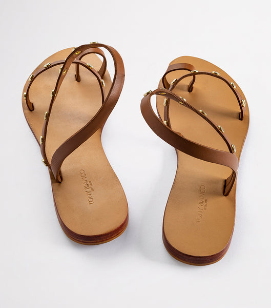 Sandalias Planas Tony Bianco Finola Tan 1cm Marrones | QCOUV41331