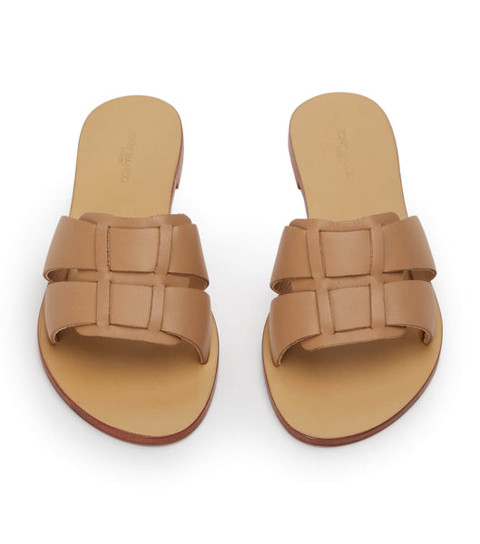 Sandalias Planas Tony Bianco Force Camel 1cm Marrones | CODYB82704