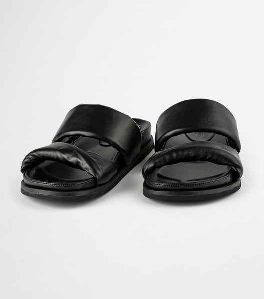 Sandalias Planas Tony Bianco Henry Black Nappa 3.5cm Negras | LCOTR87147