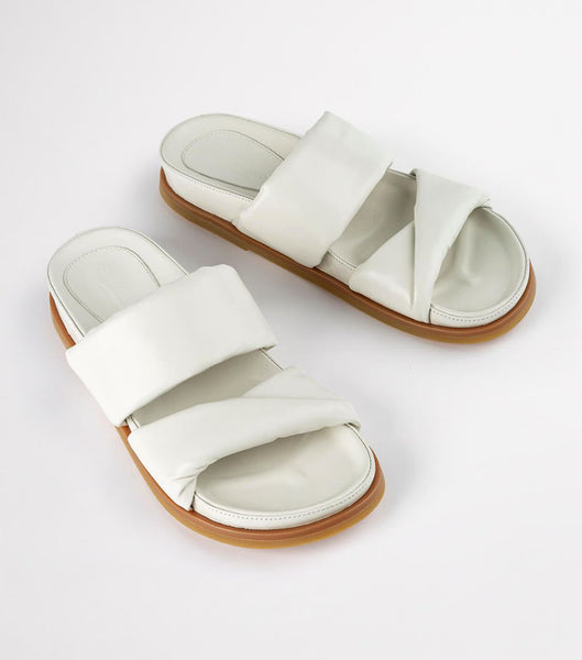 Sandalias Planas Tony Bianco Henry Dove Nappa 3.5cm Blancas | DCOKV50004