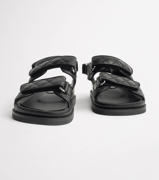 Sandalias Planas Tony Bianco Hiranni Black Sheep Nappa 3.5cm Negras | YCOVQ35519