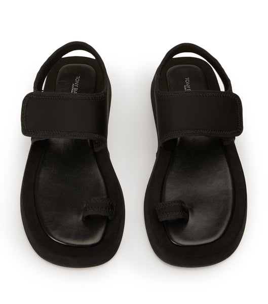 Sandalias Planas Tony Bianco Iso Black Neoprene 3.5cm Negras | UCOTG87753