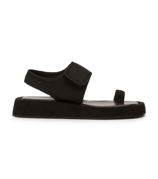 Sandalias Planas Tony Bianco Iso Black Neoprene 3.5cm Negras | UCOTG87753