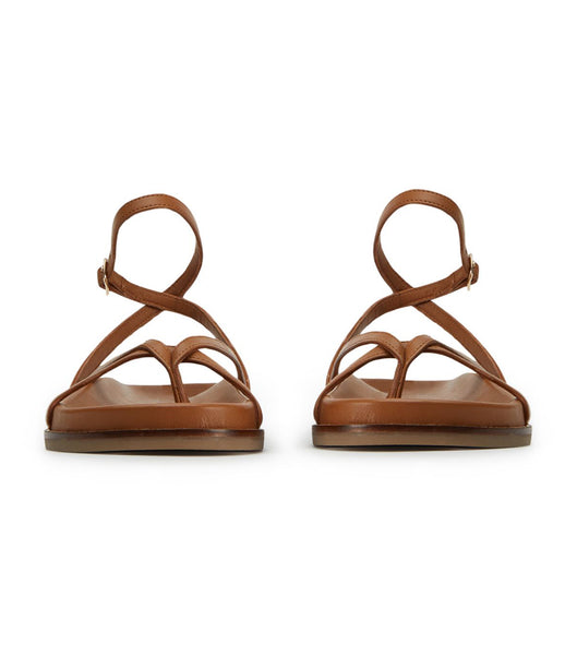 Sandalias Planas Tony Bianco Lucie Tan Nappa 1.5cm Marrones | COJBT50831