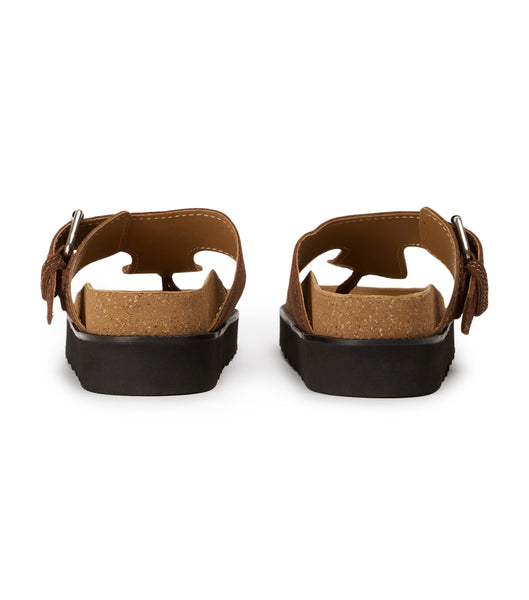 Sandalias Planas Tony Bianco Marlo Choc Gamuza 3cm Marrones | YCOVQ83793