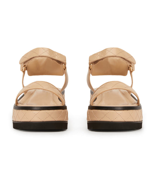 Sandalias Planas Tony Bianco Zahara Beech Nappa 6cm Beige | COCVG16504