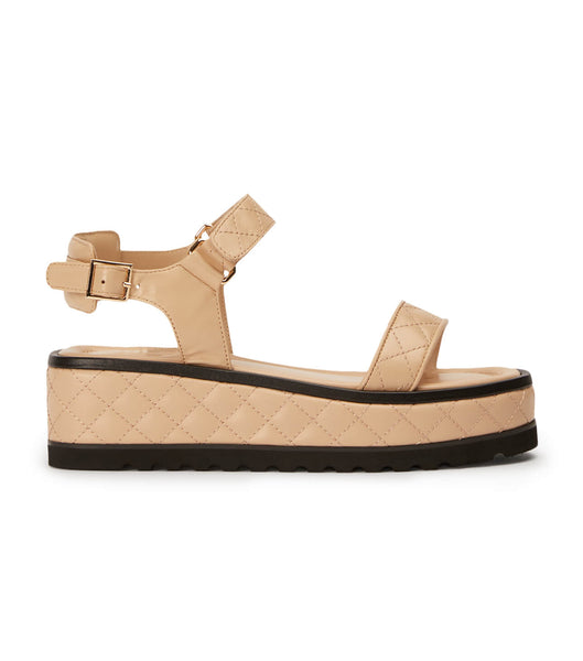 Sandalias Planas Tony Bianco Zahara Beech Nappa 6cm Beige | COCVG16504