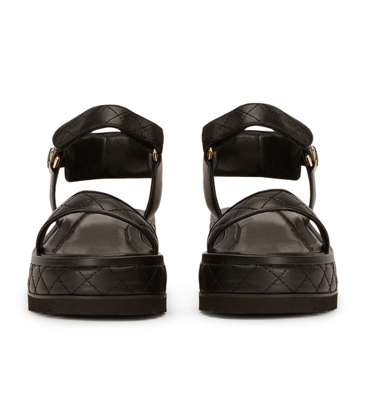 Sandalias Planas Tony Bianco Zahara Black Nappa 6cm Negras | COQAV88344