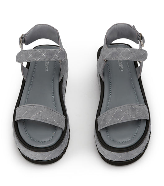 Sandalias Planas Tony Bianco Zahara Steel Grey Gamuza 6cm Gris | CODYB14593