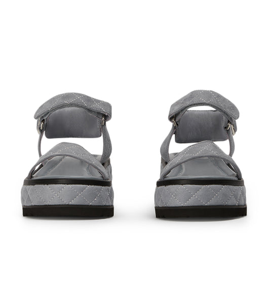 Sandalias Planas Tony Bianco Zahara Steel Grey Gamuza 6cm Gris | CODYB14593