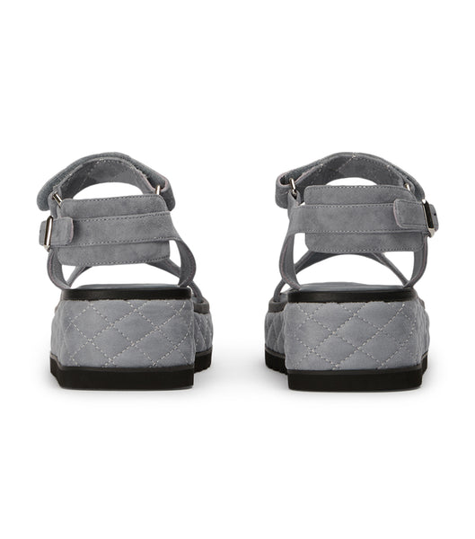 Sandalias Planas Tony Bianco Zahara Steel Grey Gamuza 6cm Gris | CODYB14593