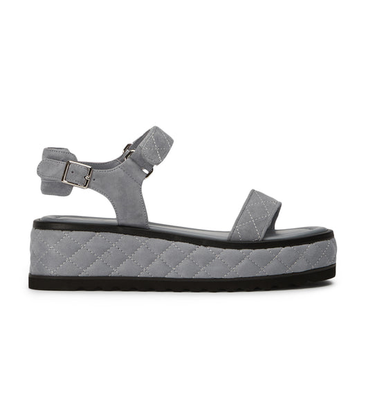 Sandalias Planas Tony Bianco Zahara Steel Grey Gamuza 6cm Gris | CODYB14593