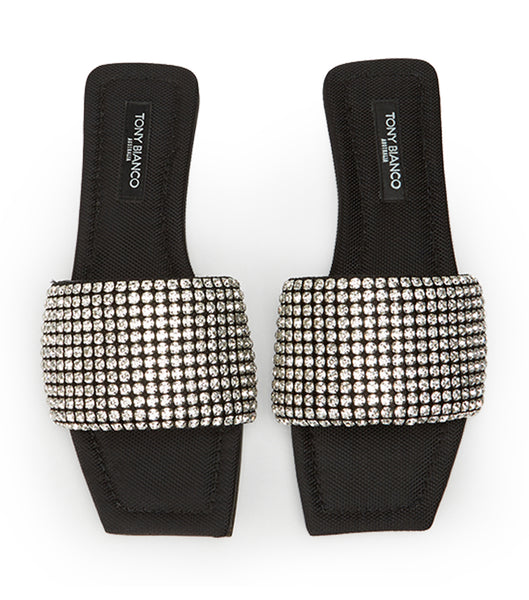 Sandalias Tony Bianco Ellery Crystal/Black 1.5cm Negras | COQCS19090