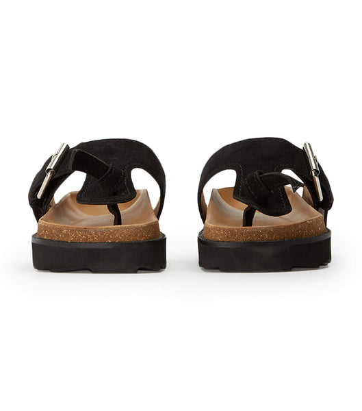 Sandalias Tony Bianco Marlo Black Gamuza 3cm Negras | COJVR25893