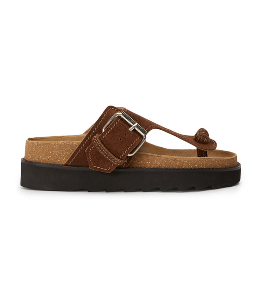 Sandalias Tony Bianco Marlo Choc Gamuza 3cm Marrones | DCOKV50403