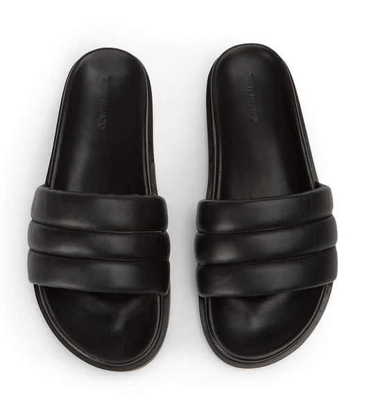 Sandalias de Diapositivas Tony Bianco Lucas Black Nappa 1.5cm Negras | COJBT57062