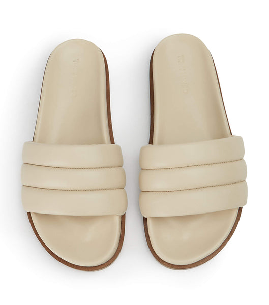 Sandalias de Diapositivas Tony Bianco Lucas Vanilla Nappa 1.5cm Amarillo Claro | COQCS30783