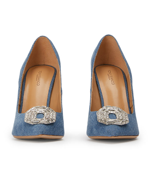 Tacones Brillantes Tony Bianco Alison Washed Denim 10.5cm Azules | TCOPQ55071