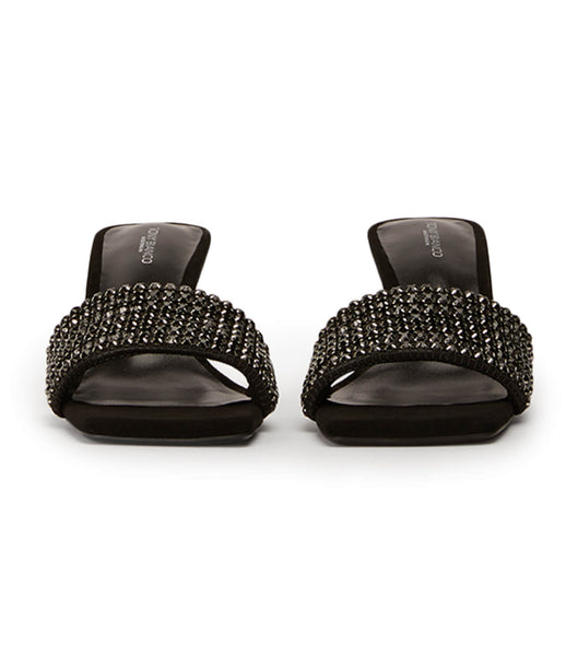 Tacones Brillantes Tony Bianco Amos Black Crystal/Black Gamuza 6.5cm Negras | YCOGT62499