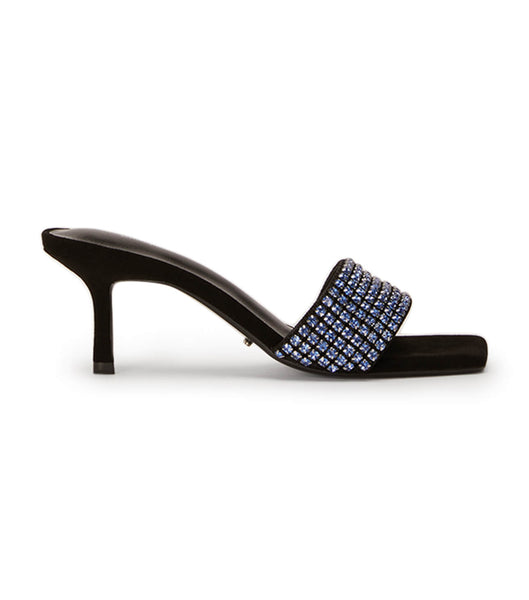 Tacones Brillantes Tony Bianco Amos Blue Crystal/Black Gamuza 6.5cm Azules Negras | DCOKV91799