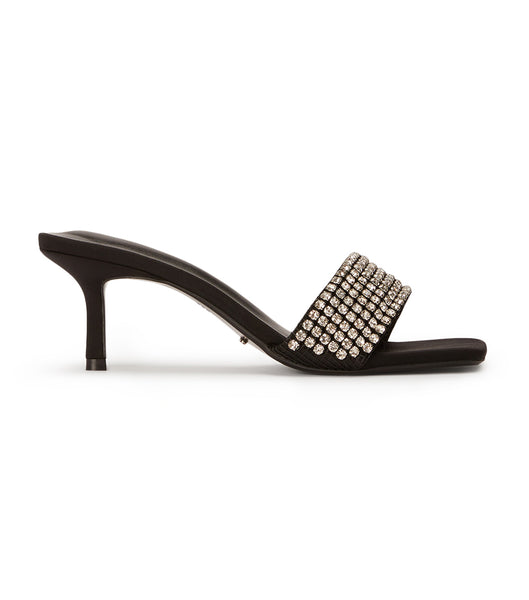 Tacones Brillantes Tony Bianco Amos Crystal/Black Gamuza 6.5cm Negras | LCOTR42908