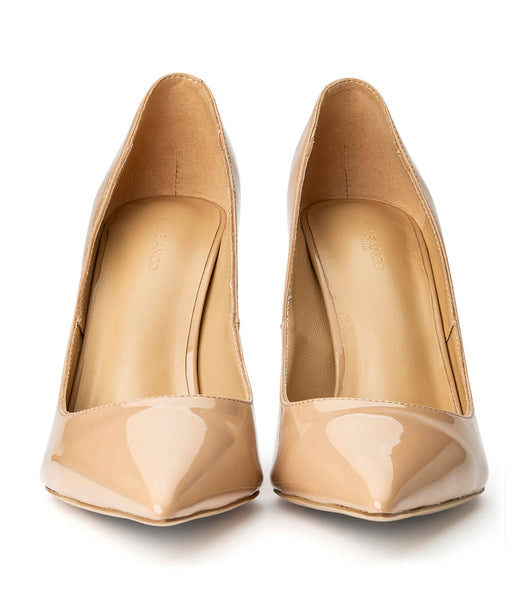 Tacones Brillantes Tony Bianco Anja Nude Charol 10.5cm Beige | LCOSX44557